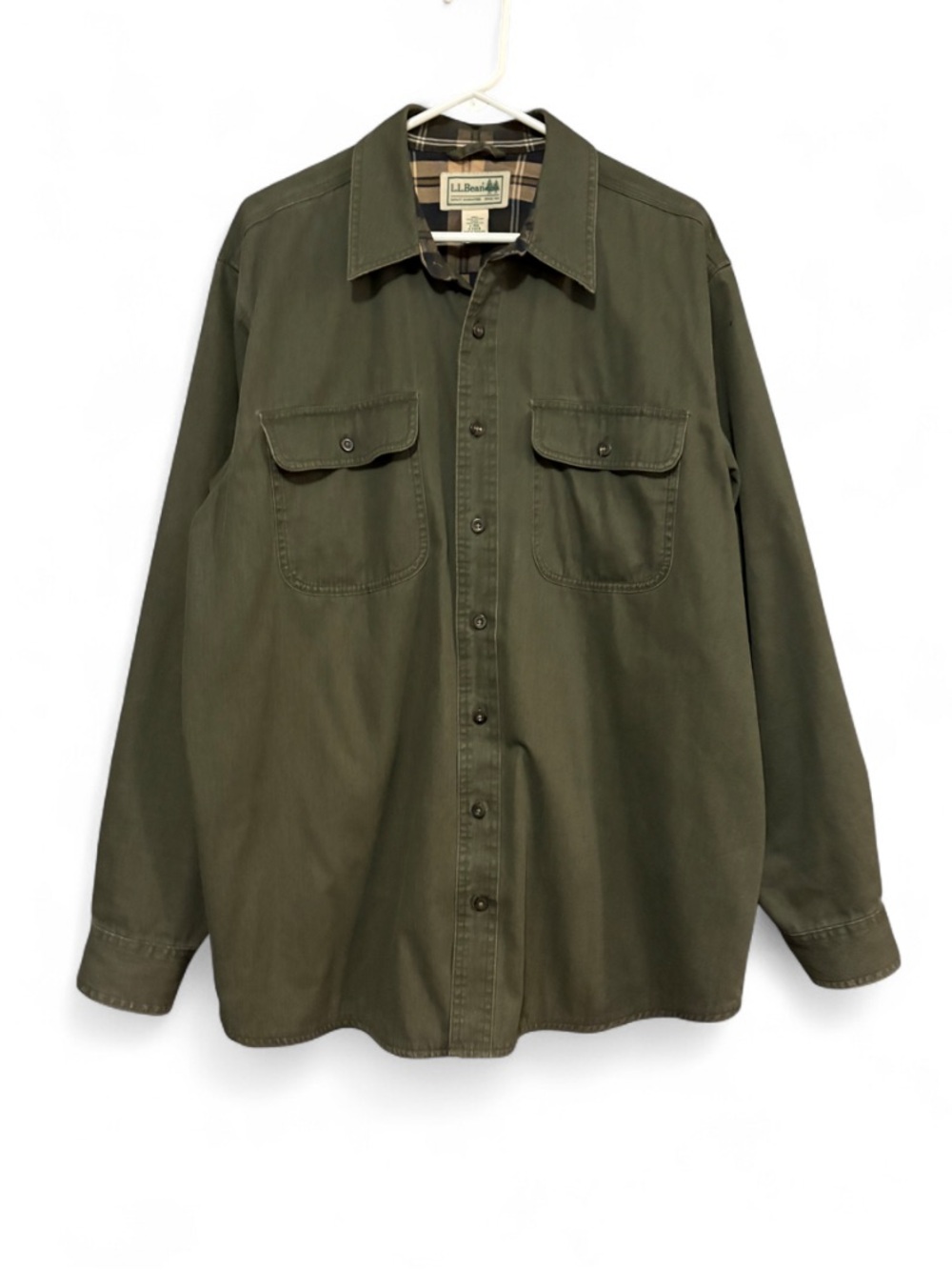 Vintage L.L. Bean Flannel Lined Button Down Shirt